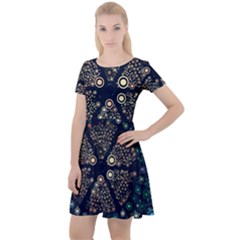Design Background Modern Cap Sleeve Velour Dress  by Mariart