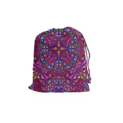 Kaleidoscope Triangle Pattern Drawstring Pouch (medium) by Mariart