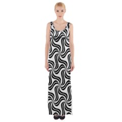 Soft Pattern Repeat Maxi Thigh Split Dress by Mariart