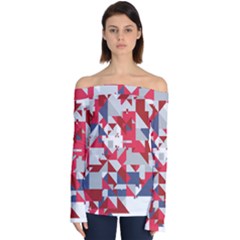 Technology Triangle Off Shoulder Long Sleeve Top by Mariart