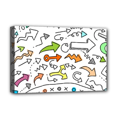 Desktop Pattern Art Graphic Design Deluxe Canvas 18  X 12  (stretched) by Pakrebo