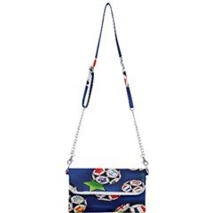 Textile Football Soccer Fabric Mini Crossbody Handbag by Pakrebo