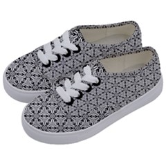 Ornamental Checkerboard Kids  Classic Low Top Sneakers by Mariart