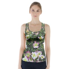 Mosaic Structure Pattern Background Racer Back Sports Top by Pakrebo