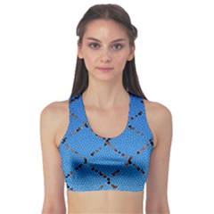 Pattern Structure Background Blue Sports Bra by Pakrebo