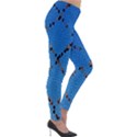 Pattern Structure Background Blue Lightweight Velour Leggings View4