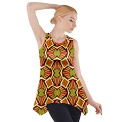 Geometry Shape Retro Trendy Symbol Side Drop Tank Tunic by Pakrebo