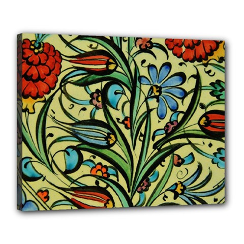 Mosaic Tile Art Ceramic Colorful Canvas 20  X 16  (stretched) by Pakrebo
