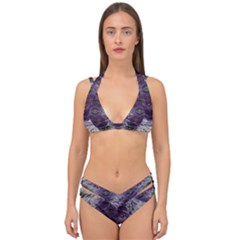 Pattern Abstract Horizontal Double Strap Halter Bikini Set by Pakrebo