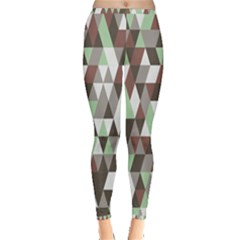 Coco Mint Triangles Inside Out Leggings by WensdaiAmbrose
