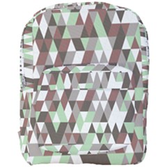 Coco Mint Triangles Full Print Backpack by WensdaiAmbrose