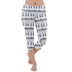 Kitchen Background Spatula Lightweight Velour Capri Yoga Leggings by Mariart