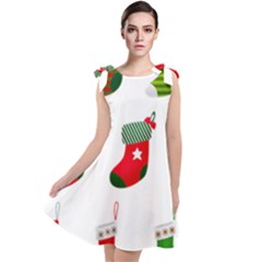 Christmas Stocking Candle Tie Up Tunic Dress by Mariart