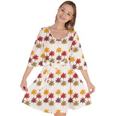 Autumn Leaves Velour Kimono Dress by Mariart