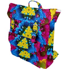 Flowers Kaleidoscope Mandala Buckle Up Backpack by Mariart