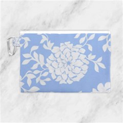 White Dahlias Canvas Cosmetic Bag (large) by WensdaiAmbrose