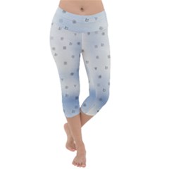 Simple Minimal Shapes Brushes Design Lightweight Velour Capri Yoga Leggings by LoolyElzayat