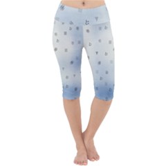 Simple Minimal Shapes Brushes Design Lightweight Velour Cropped Yoga Leggings by LoolyElzayat