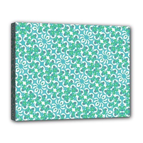 Colorful Abstract Print Pattern Canvas 14  X 11  (stretched) by dflcprintsclothing