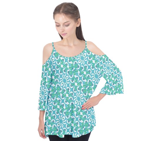 Colorful Abstract Print Pattern Flutter Tees by dflcprintsclothing