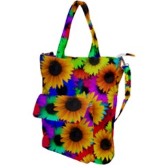 Sunflower Colorful Shoulder Tote Bag by Mariart