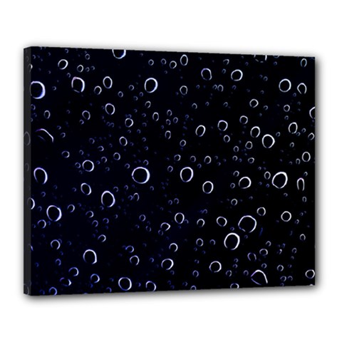 Blued Dark Bubbles Print Canvas 20  X 16  (stretched) by dflcprintsclothing