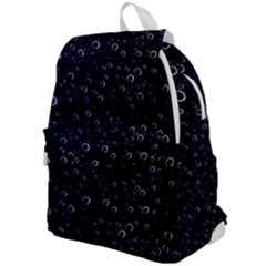 Blued Dark Bubbles Print Top Flap Backpack by dflcprintsclothing