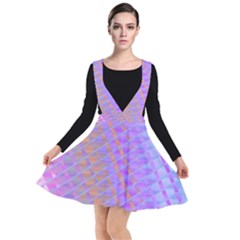 Diagonal Line Design Art Plunge Pinafore Dress by LoolyElzayat