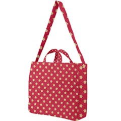 Red Hot Polka Dots Square Shoulder Tote Bag by WensdaiAmbrose