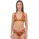 Fractals Graphic Fantasy Colorful Double Strap Halter Bikini Set View1