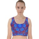 Background Fractals Surreal Design Art Velvet Racer Back Crop Top View1