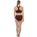 Background Image Structure Brown Black Racer Back Bikini Set View2