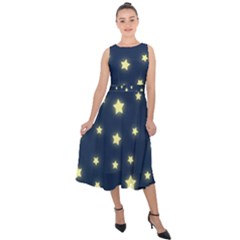 Twinkle Midi Tie-back Chiffon Dress by WensdaiAmbrose