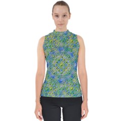 Farbenpracht Kaleidoscope Mock Neck Shell Top by Pakrebo