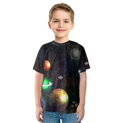 Galactic Kids  Sport Mesh Tee by WensdaiAmbrose