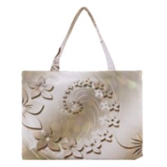 Flora Flowers Background Leaf Medium Tote Bag by Mariart