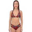 Mandala Fractal Graphic Design Double Strap Halter Bikini Set View1