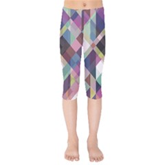 Geometric Sense Kids  Capri Leggings  by WensdaiAmbrose