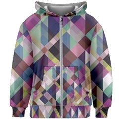 Geometric Sense Kids  Zipper Hoodie Without Drawstring by WensdaiAmbrose