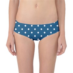 Turquoise Polka Dot Classic Bikini Bottoms by retrotoomoderndesigns