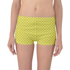 Yellow Polka Dot Boyleg Bikini Bottoms by retrotoomoderndesigns