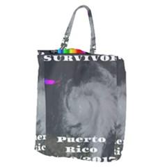 Survivor Of Hurricane Maria Puerto Rico Giant Grocery Tote by StarvingArtisan