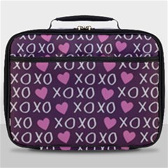 Xo Valentines Day Pattern Full Print Lunch Bag by Valentinaart