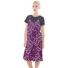 Magenta And White Abstract Print Pattern Camis Fishtail Dress by dflcprintsclothing