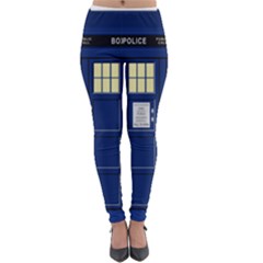 Tardis Doctor Who Time Travel Lightweight Velour Leggings by Wegoenart