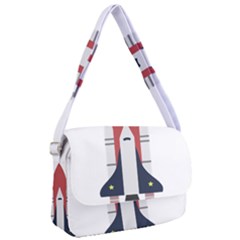 Planet Planets Rocket Shuttle Courier Bag by Wegoenart