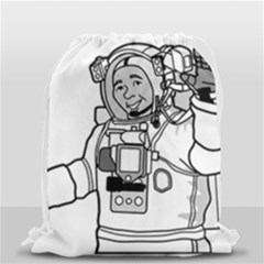 Astronaut Space Exploration Helmet Drawstring Bag (small) by Wegoenart