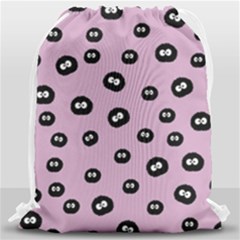 Totoro - Soot Sprites Pattern Drawstring Bag (large) by Valentinaart