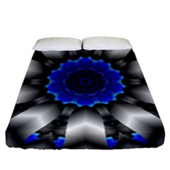 Kaleidoscope Abstract Round Fitted Sheet (queen Size) by Pakrebo
