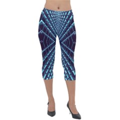 Sci Fi Texture Futuristic Design Lightweight Velour Capri Leggings  by Pakrebo